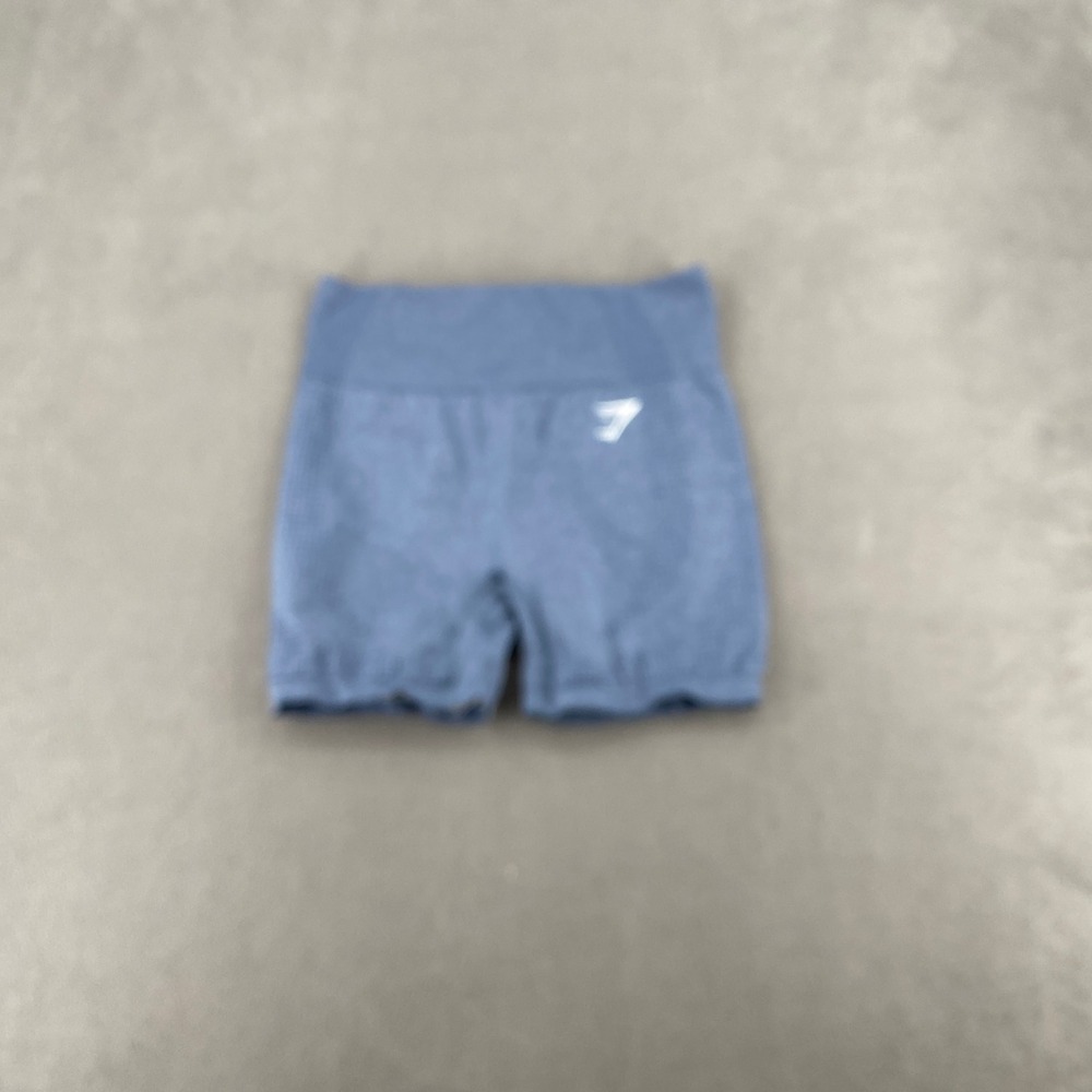 Gymshark Vital Seamless 2.0 Shorts Blue Marl High Waist Medium B1A4J